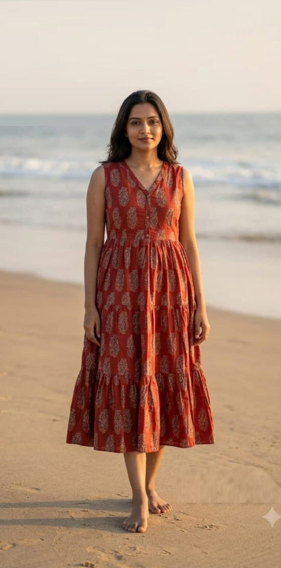 Amrah Wholesale Naisha K 1140 Cotton Printed V Neck Stitched Dresses - Amrah Wholesale