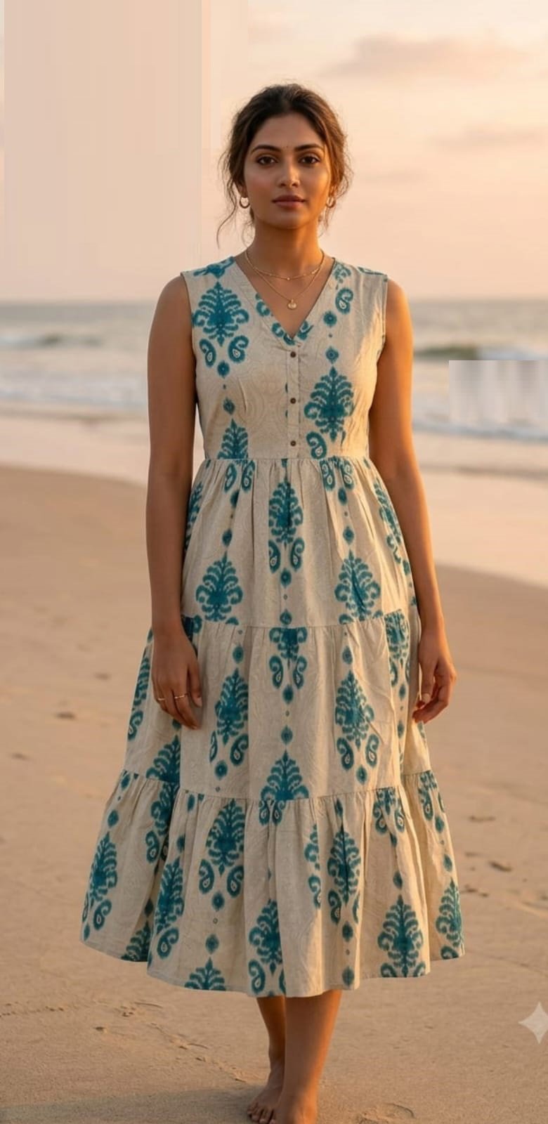 Amrah Wholesale Naisha K 1140 Cotton Printed V Neck Stitched Dresses - Amrah Wholesale
