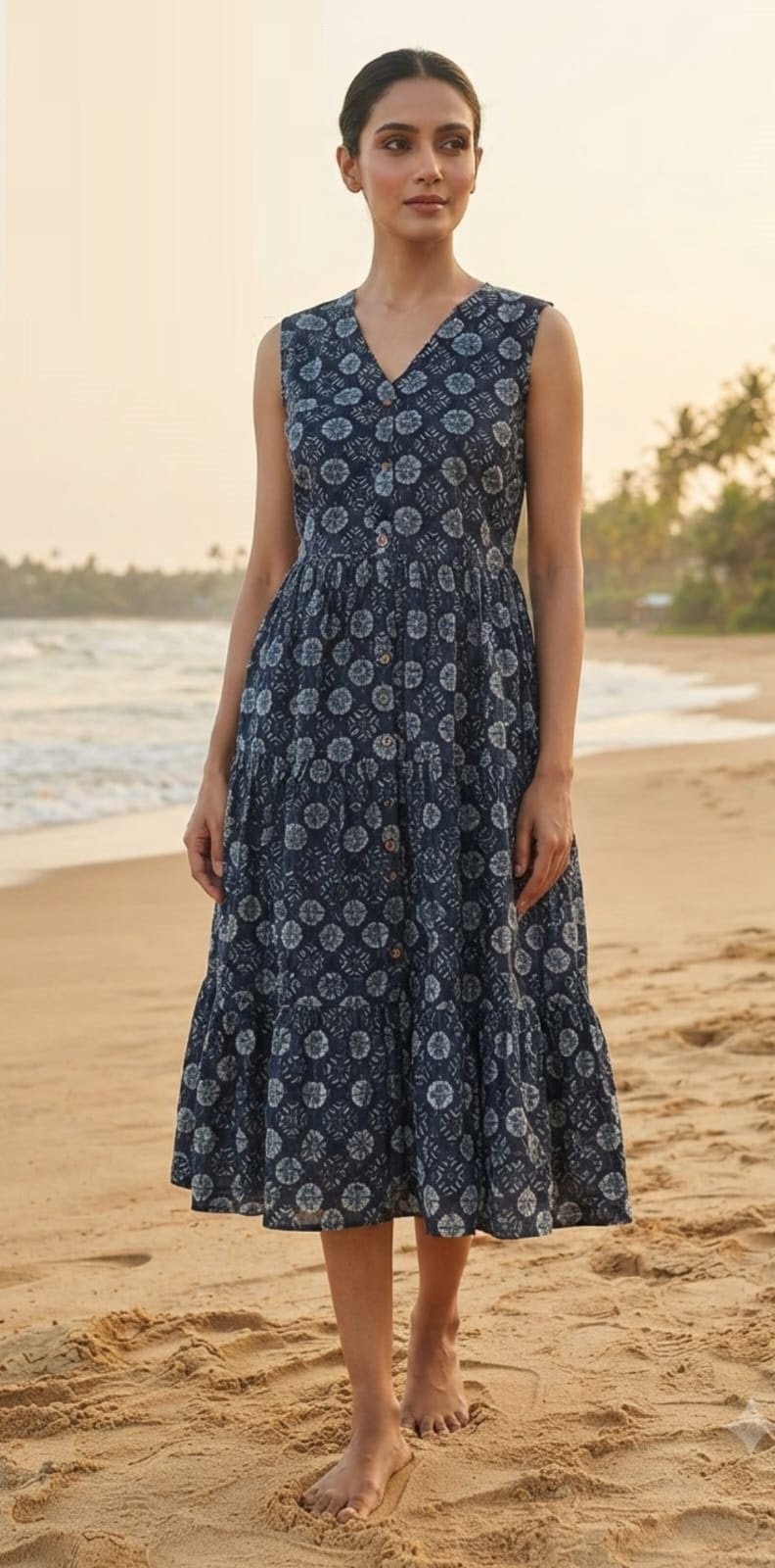 Amrah Wholesale Naisha K 1140 Cotton Printed V Neck Stitched Dresses - Amrah Wholesale