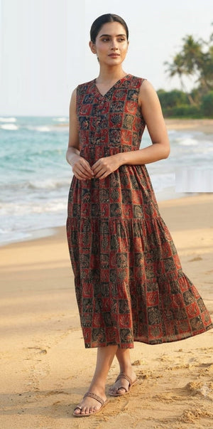 Amrah Wholesale Naisha K 1140 Cotton Printed V Neck Stitched Dresses - Amrah Wholesale