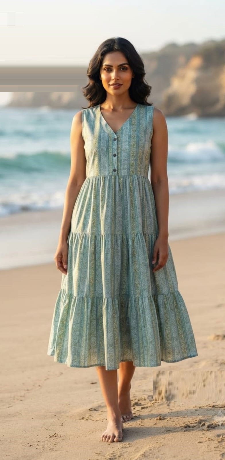 Amrah Wholesale Naisha K 1140 Cotton Printed V Neck Stitched Dresses - Amrah Wholesale