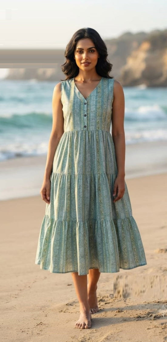 Amrah Wholesale Naisha K 1140 Cotton Printed V Neck Stitched Dresses - Amrah Wholesale