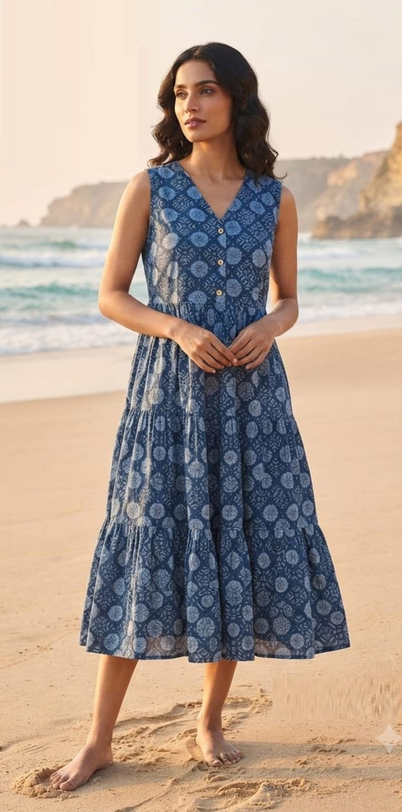 Amrah Wholesale Naisha K 1140 Cotton Printed V Neck Stitched Dresses - Amrah Wholesale