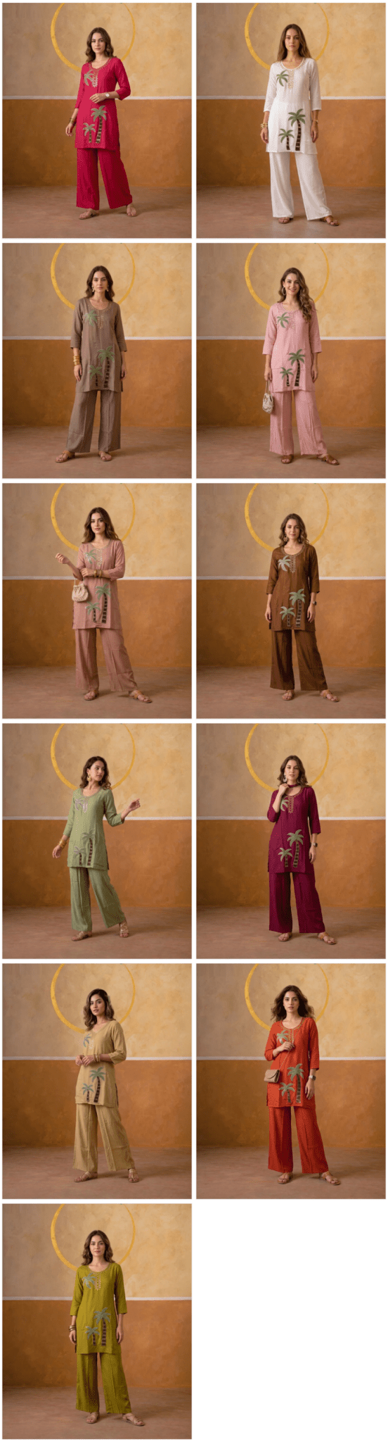 Amrah Wholesale Naisha K 1178 Mul Chanderi Kurti Pant Set - Amrah Wholesale