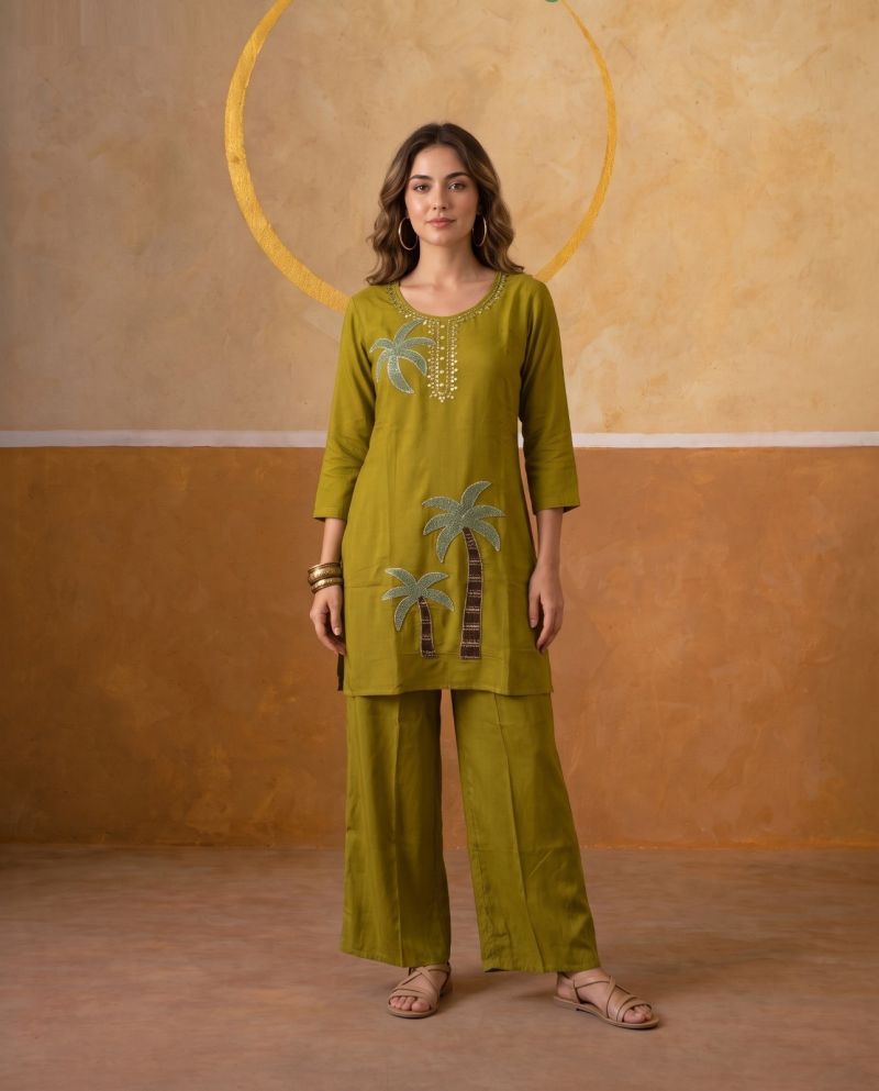 Amrah Wholesale Naisha K 1178 Mul Chanderi Kurti Pant Set