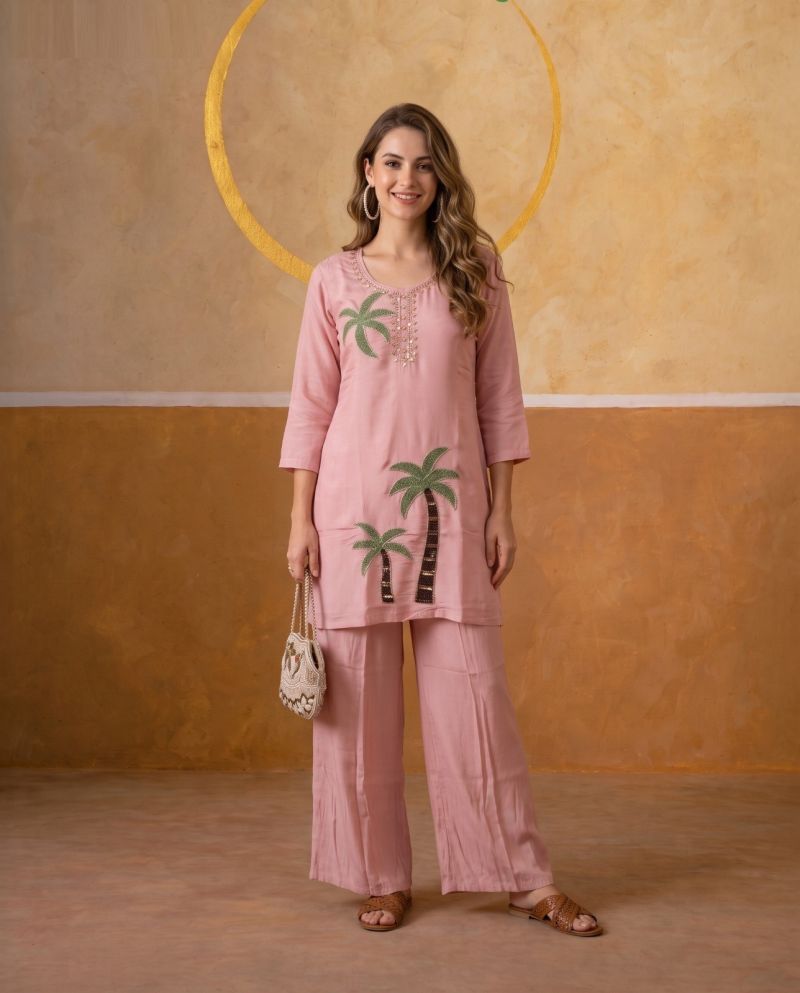 Amrah Wholesale Naisha K 1178 Mul Chanderi Kurti Pant Set