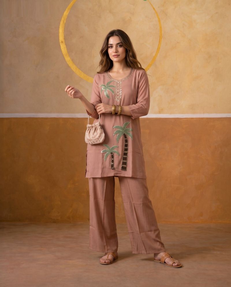 Amrah Wholesale Naisha K 1178 Mul Chanderi Kurti Pant Set