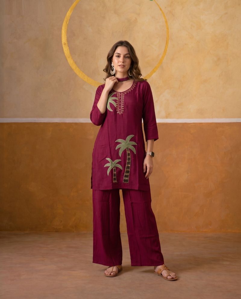 Amrah Wholesale Naisha K 1178 Mul Chanderi Kurti Pant Set