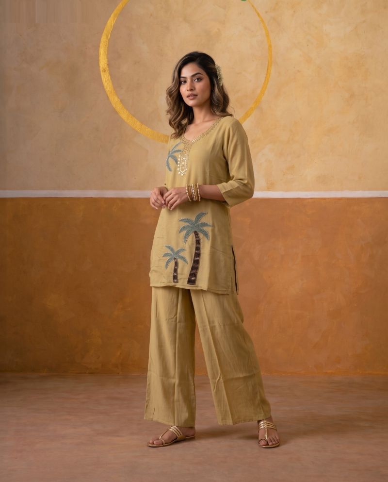 Amrah Wholesale Naisha K 1178 Mul Chanderi Kurti Pant Set