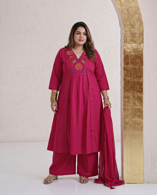 Amrah Wholesale Naisha K 1180 Dhabu Cotton Kurti Pant Dupatta Set