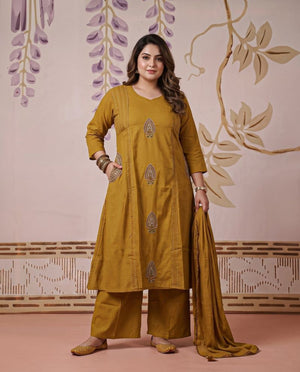 Amrah Wholesale Naisha K 1180 Dhabu Cotton Kurti Pant Dupatta Set