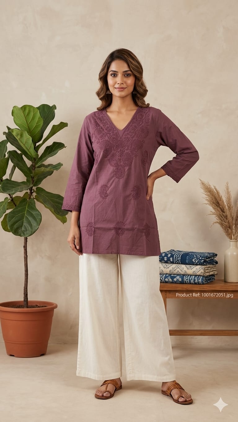 Amrah Wholesale Naisha K 1185 Cotton Embroidered Kurti