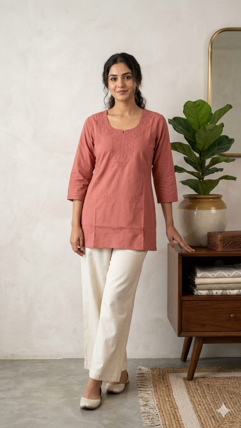 Amrah Wholesale Naisha K 1185 Cotton Embroidered Kurti