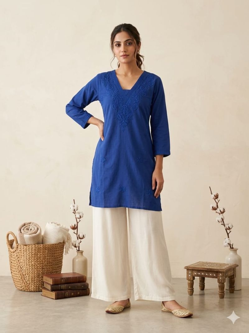 Amrah Wholesale Naisha K 1185 Cotton Embroidered Kurti