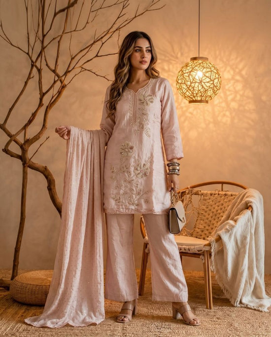 Amrah Wholesale Naisha K 1195 Crush Kurti Pant Dupatta Set