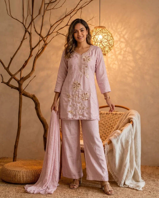 Amrah Wholesale Naisha K 1195 Crush Kurti Pant Dupatta Set