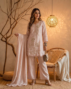 Amrah Wholesale Naisha K 1195 Crush Kurti Pant Dupatta Set - Amrah Wholesale