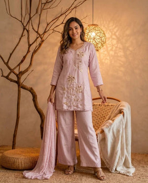 Amrah Wholesale Naisha K 1195 Crush Kurti Pant Dupatta Set - Amrah Wholesale