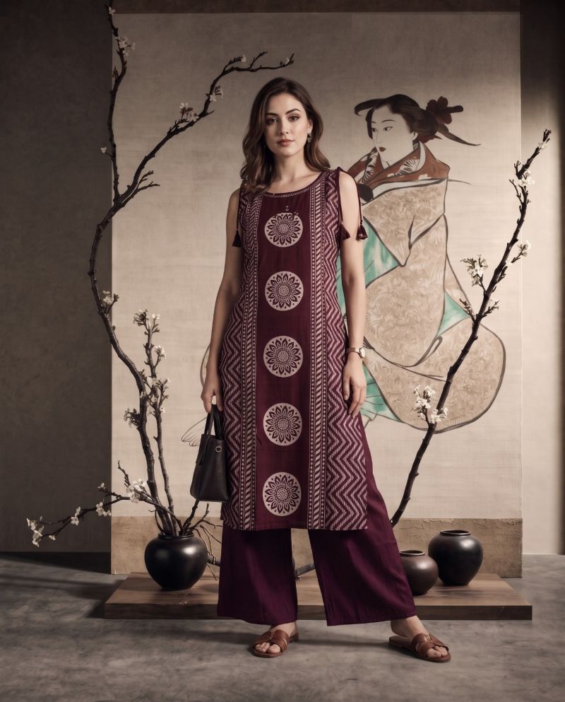 Amrah Wholesale Naisha K 1204 Vatican Kurti With Bottom