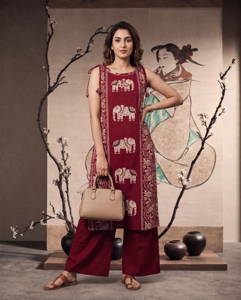 Amrah Wholesale Naisha K 1204 Vatican Kurti With Bottom