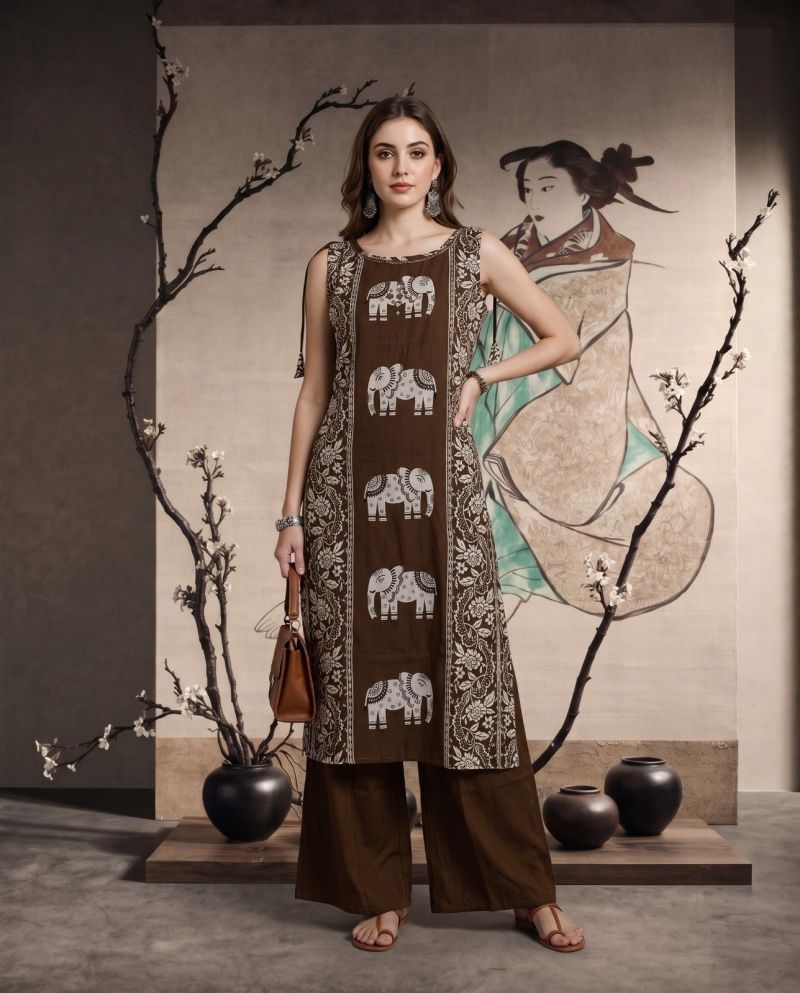 Amrah Wholesale Naisha K 1204 Vatican Kurti With Bottom