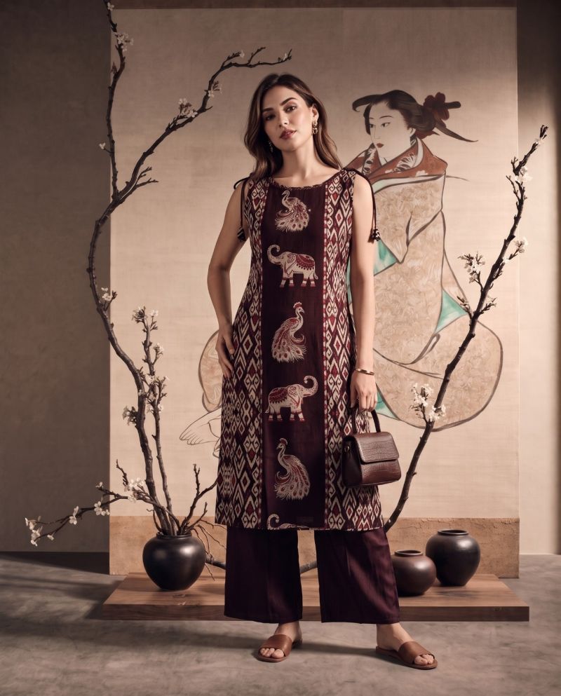 Amrah Wholesale Naisha K 1204 Vatican Kurti With Bottom
