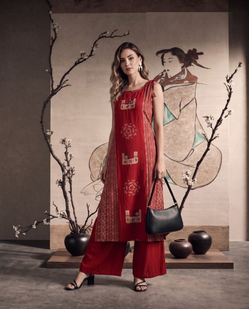 Amrah Wholesale Naisha K 1204 Vatican Kurti With Bottom