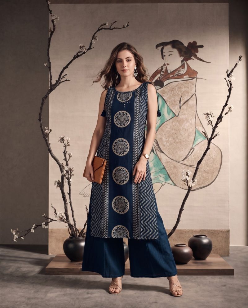 Amrah Wholesale Naisha K 1204 Vatican Kurti With Bottom