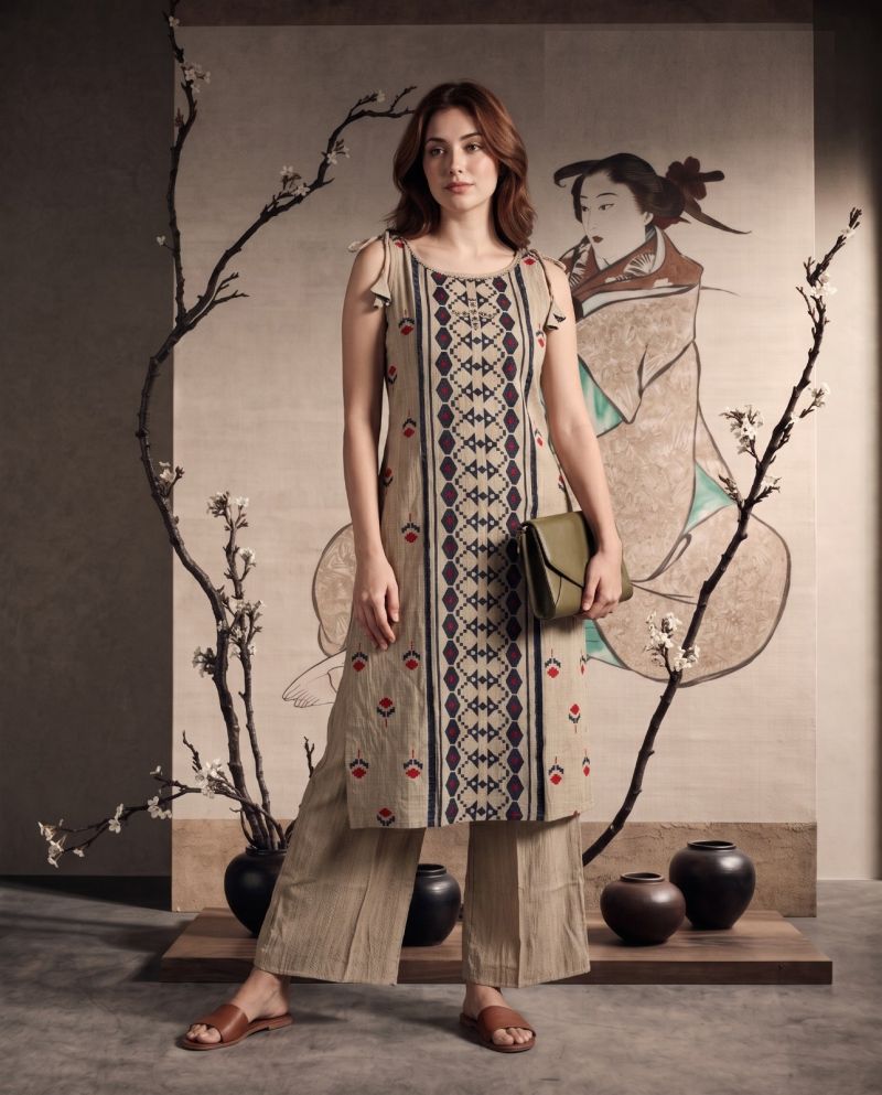 Amrah Wholesale Naisha K 1204 Vatican Kurti With Bottom
