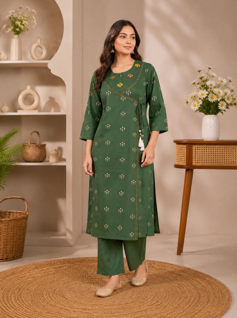Amrah Wholesale Naisha K 1238 Cotton Handloom Kurti Pant Set