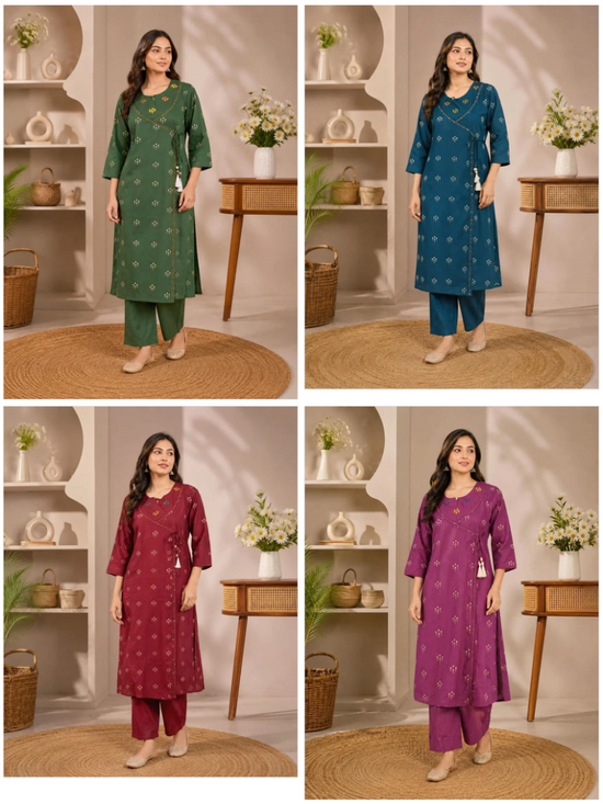 Amrah Wholesale Naisha K 1238 Cotton Handloom Kurti Pant Set