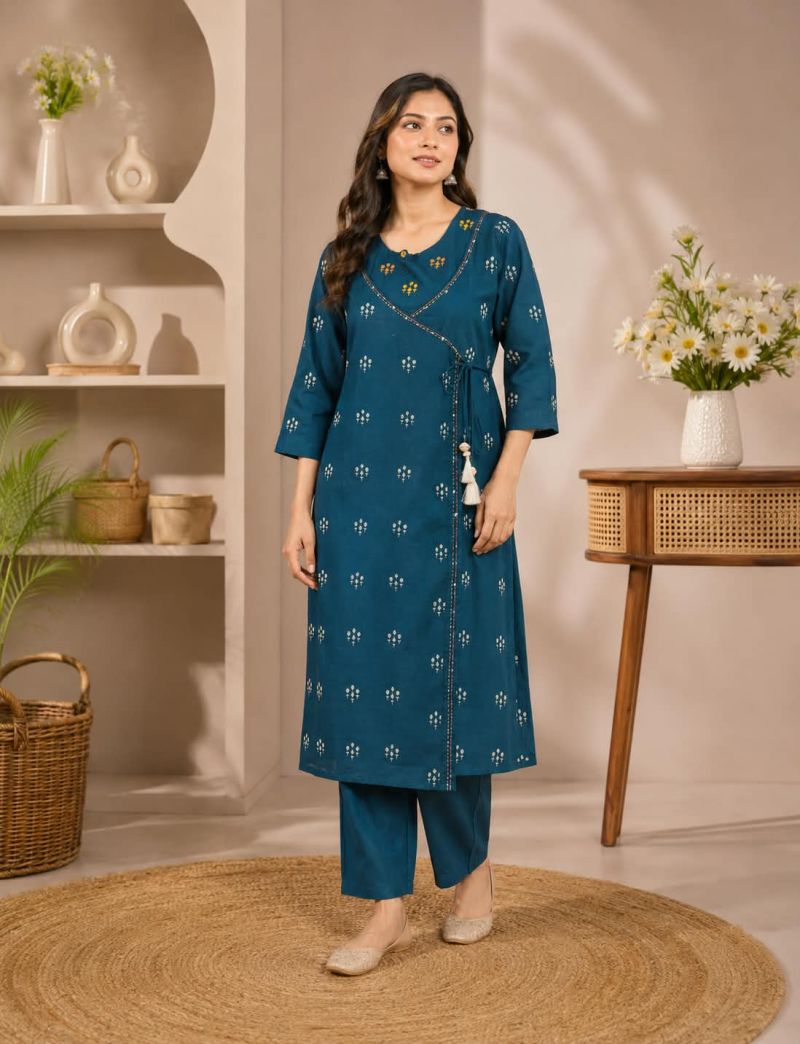 Amrah Wholesale Naisha K 1238 Cotton Handloom Kurti Pant Set