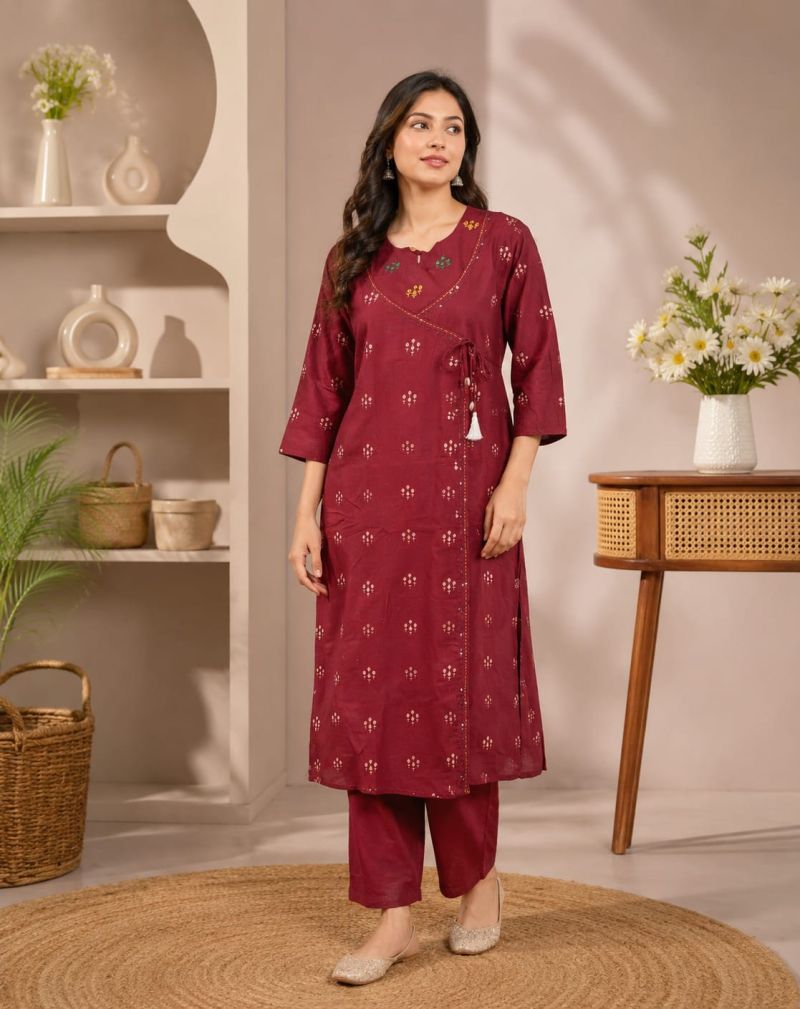 Amrah Wholesale Naisha K 1238 Cotton Handloom Kurti Pant Set