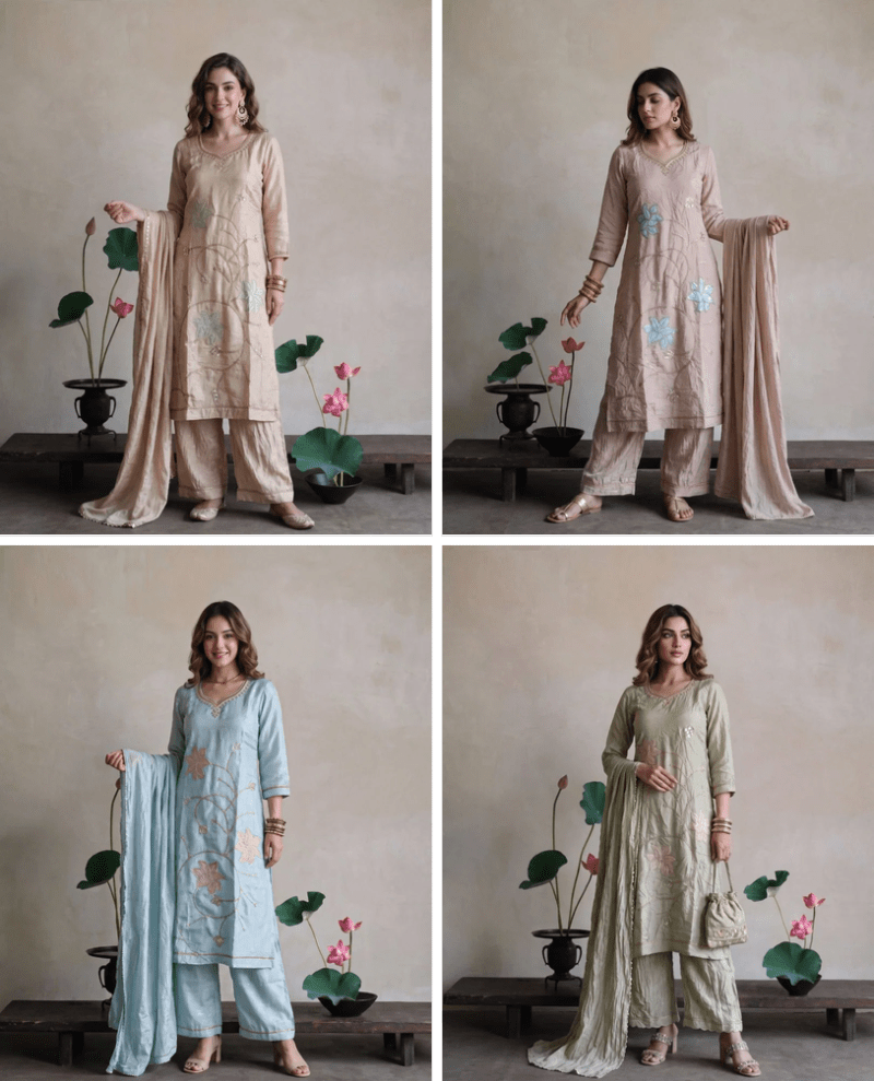 Amrah Wholesale Naisha K 1266 Glass Crush Kurti Set - Amrah Wholesale