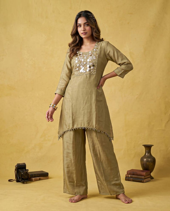 Amrah Wholesale Naisha K 1385 Chinon Hand Work Co Ord Set