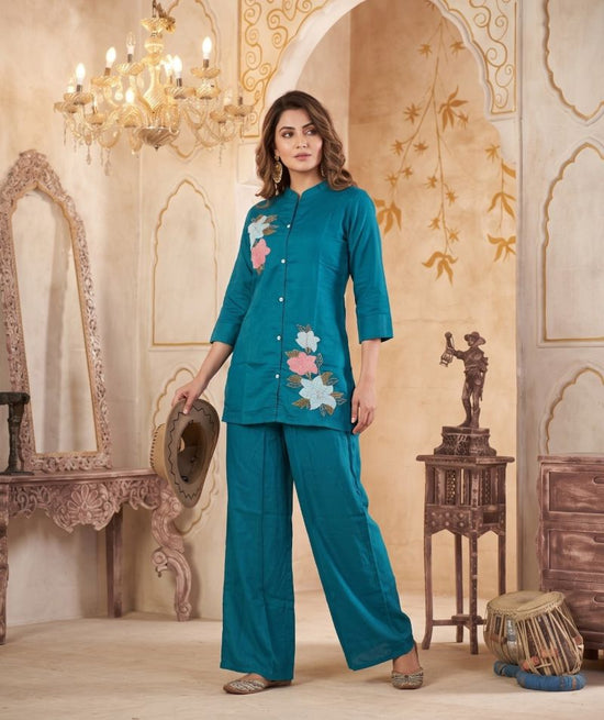 Amrah Wholesale Naisha K 1386 Mul Chanderi Co Ord Set