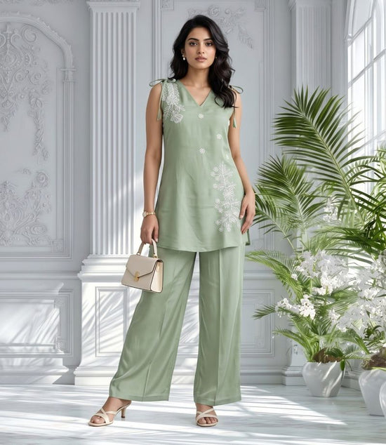 Amrah Wholesale Naisha K 1390 Mul Chanderi Co Ord Set