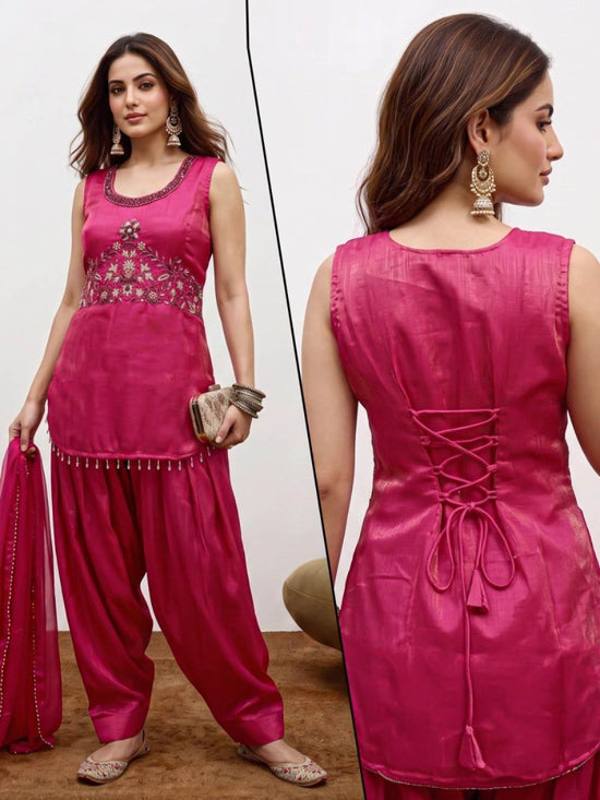 Amrah Wholesale Naisha K 1396 Chiffon Glass Hand Work Farshi Salwar Suit Collection