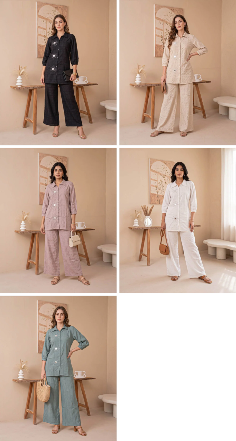 Amrah Wholesale Naisha K 1398 Imported Manual Work Co Ord Set Collection