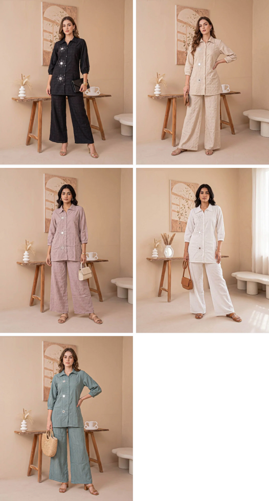 Amrah Wholesale Naisha K 1398 Imported Manual Work Co Ord Set Collection