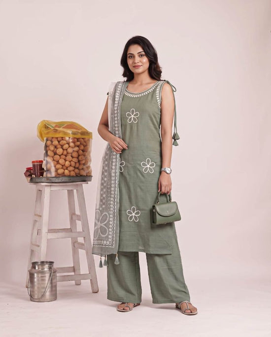 Amrah Wholesale Naisha K 1399 Pure Nylon Viscose Embroidered Kurti Pant Dupatta Set
