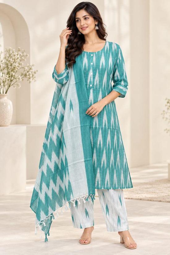 Amrah Wholesale Naisha K 1413 Cotton Printed Kurti Pant Dupatta Set