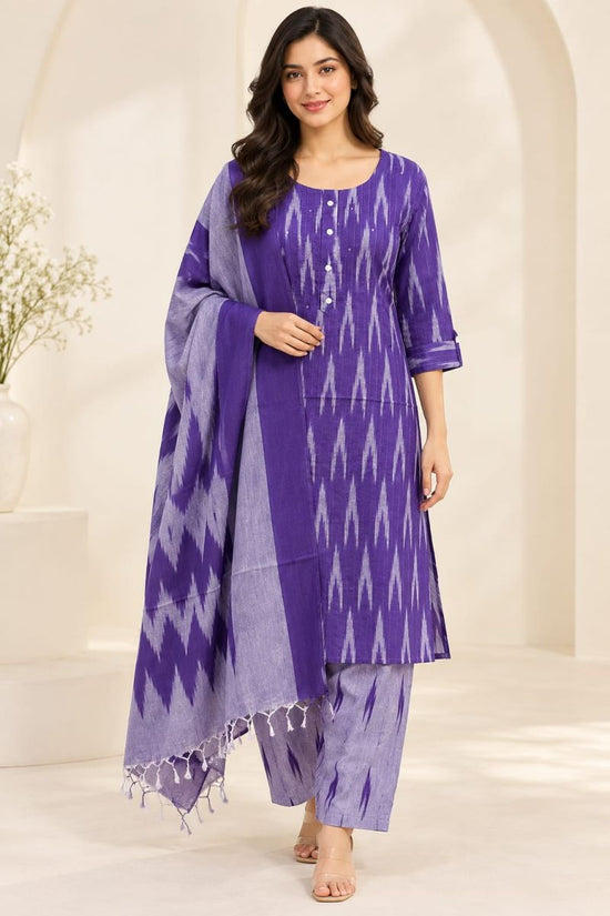 Amrah Wholesale Naisha K 1413 Cotton Printed Kurti Pant Dupatta Set