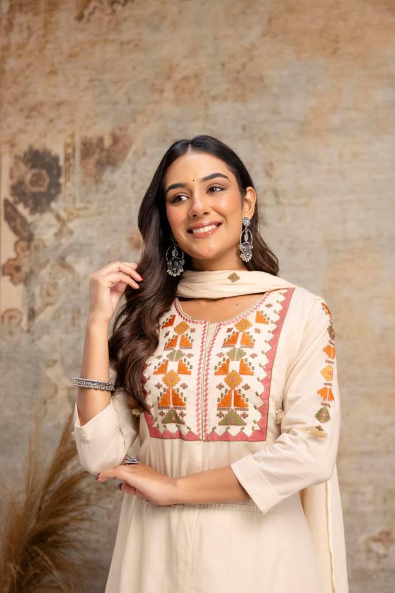 Amrah Wholesale Naisha K 1445 Silly Cotton Embroidered Salwar Suit Set