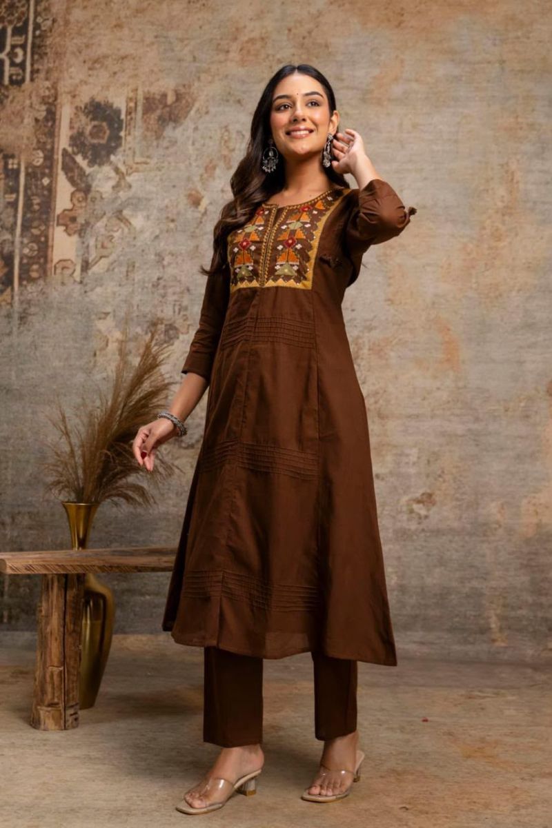 Amrah Wholesale Naisha K 1445 Silly Cotton Embroidered Salwar Suit Set