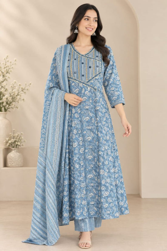 Amrah Wholesale Naisha K 1449 Pure Cotton Printed Anarkali Kurti Set