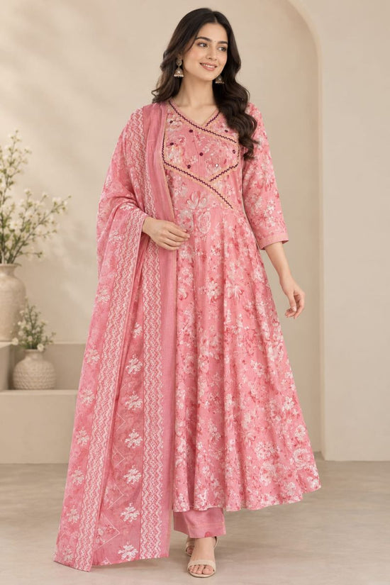 Amrah Wholesale Naisha K 1449 Pure Cotton Printed Anarkali Kurti Set