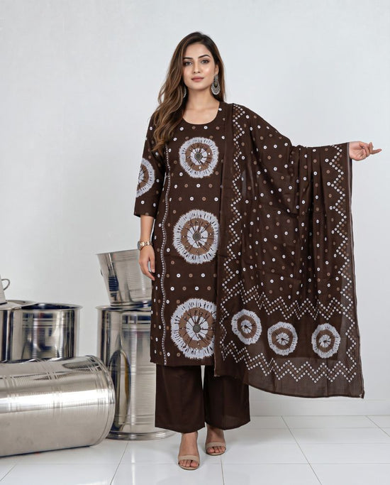Amrah Wholesale Naisha K 1464 Dhabu Cotton Kurti Pant Dupatta Set