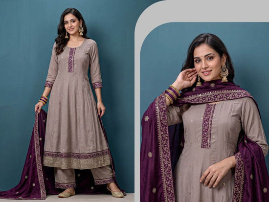 Amrah Wholesale Naisha K 1468 Vichitra Sequence Kurti Pant Dupatta Set