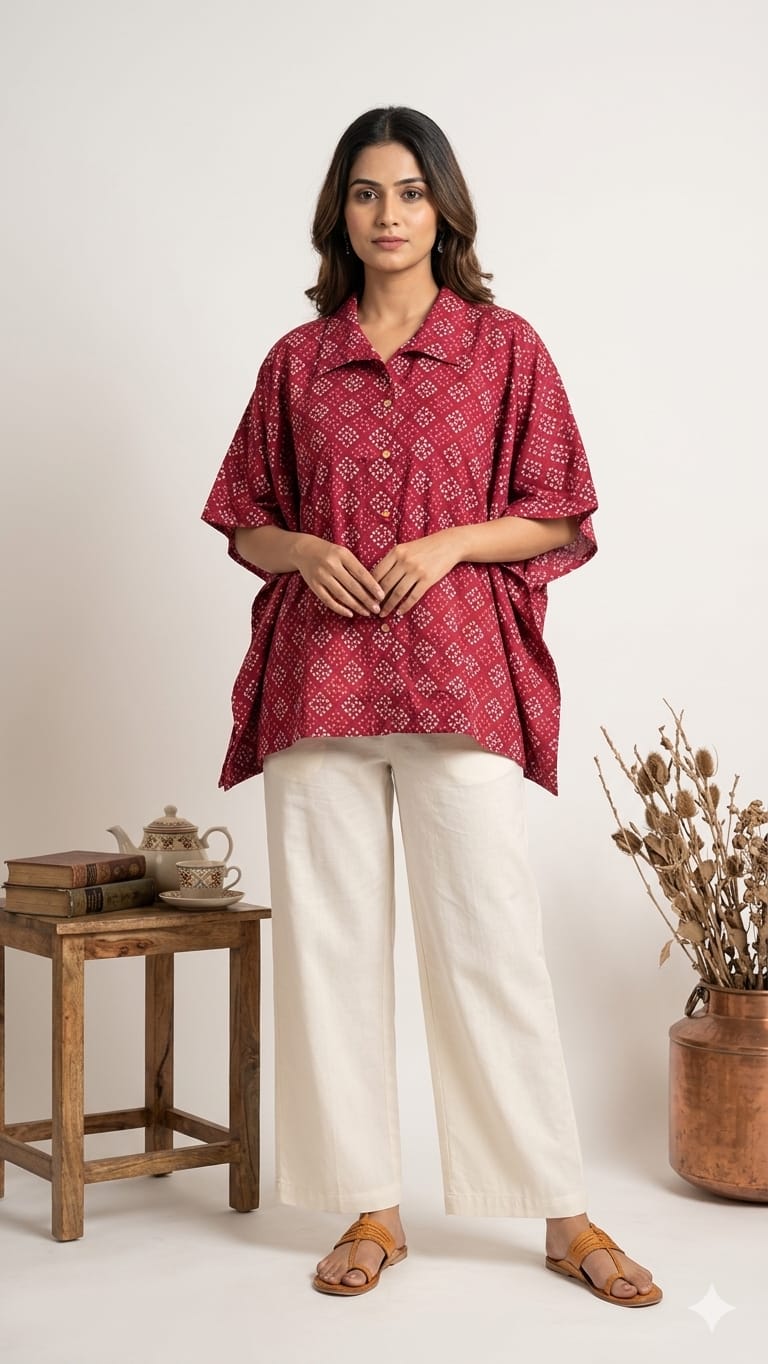 Amrah Wholesale Naisha K 924 Vol 2 Cotton Printed Kaftan Style Shirt Tops - Amrah Wholesale